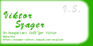 viktor szager business card